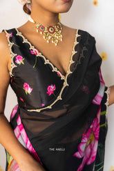 Nadia Black Raani Silk Blouse